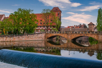 View of Nuremberg's old town, Germany.