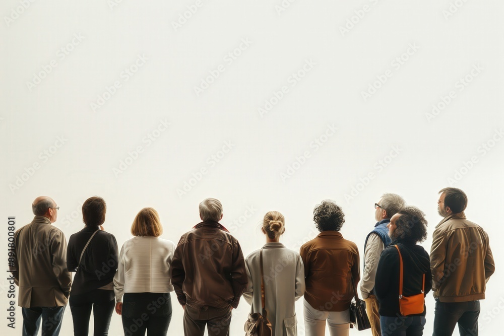 Poster simple minimal illustrate style of photography workshop: adults in a photography workshop, discussin