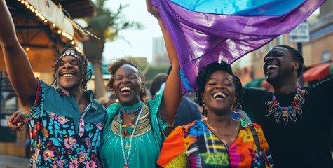 Fototapeta premium Joyful Family Celebration at Carnival