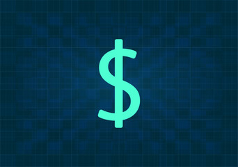 Obraz premium Значок вектора на синем фоне с градиентом