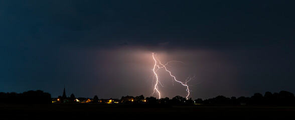 lightning over the city
