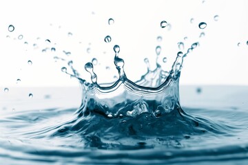 A large splash of water with many small droplets