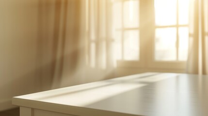 Fototapeta premium Sunlight Streaming through a Window onto a Table