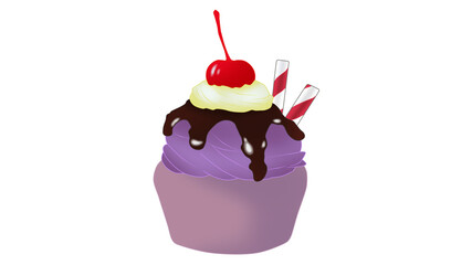 chocolate cake with cherry