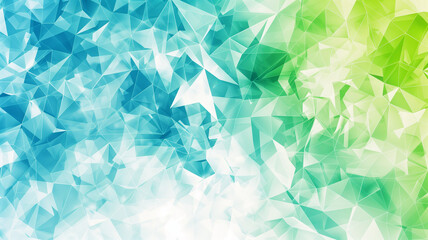 Obraz premium Abstract Blue and Green Geometric Pattern: A mesmerizing abstract background featuring a dynamic interplay of blue and green geometric shapes, creating a sense of depth and energy.