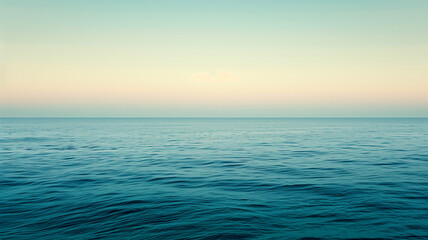 Obraz premium Tranquil Ocean Horizon at Dawn 
