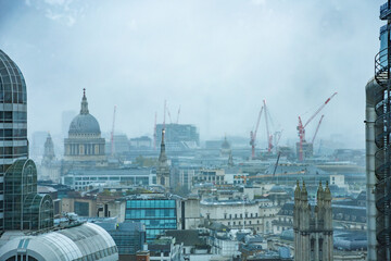 Fototapeta premium London, UK - City buildings and city streets