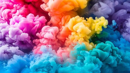 Fototapeta premium Vivid splashes and colorful celebration in 2025, symbolizing the vibrant new year ahead