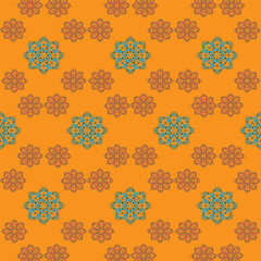 seamless Batik Indonesians Ikat floral embroidery Vector paisley pattern on Mustard background. Aztec style abstract vector illustration.
design for texture ,fabric ,clothing wrapping ,decoration.