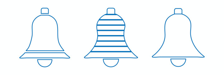 Notification bell icon set