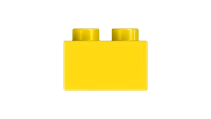 Gold Block on a White Background. 