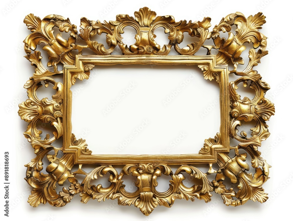 Sticker antique gold frame