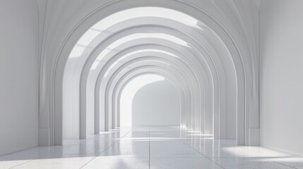 Fototapeta premium White Arches Corridor