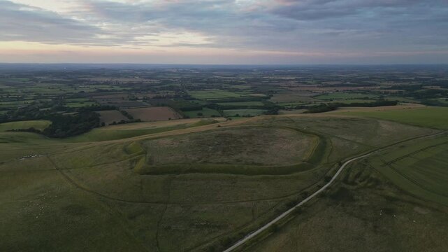 Aerial view at Uffington Castle Oxfordshire