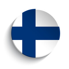 Obraz premium Finland flag button