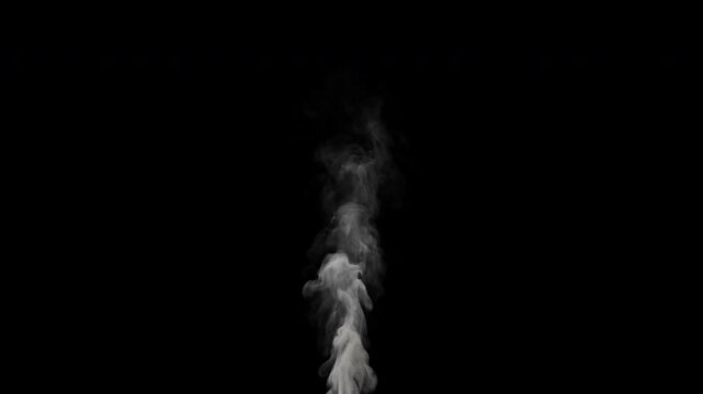 Rising smoke column in a seamless loop for any duration you need, 4k 24p with alpha channel for transparency
