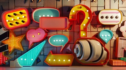 a bunch of different colored plates on a wall