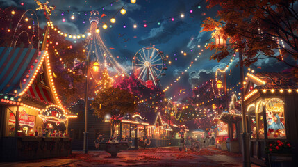 Obraz premium Festival and holiday scenes --ar 16:9 Job ID: 3091bd26-6103-4a68-821b-4a90e406026c