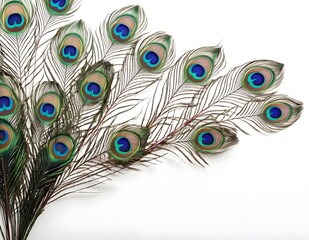 Obraz premium Close Up of Peacock Feathers With Eye Spots, beautiful background