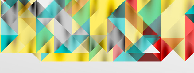 Tech minimal overlapping triangle shapes elements geometric graphic pattern