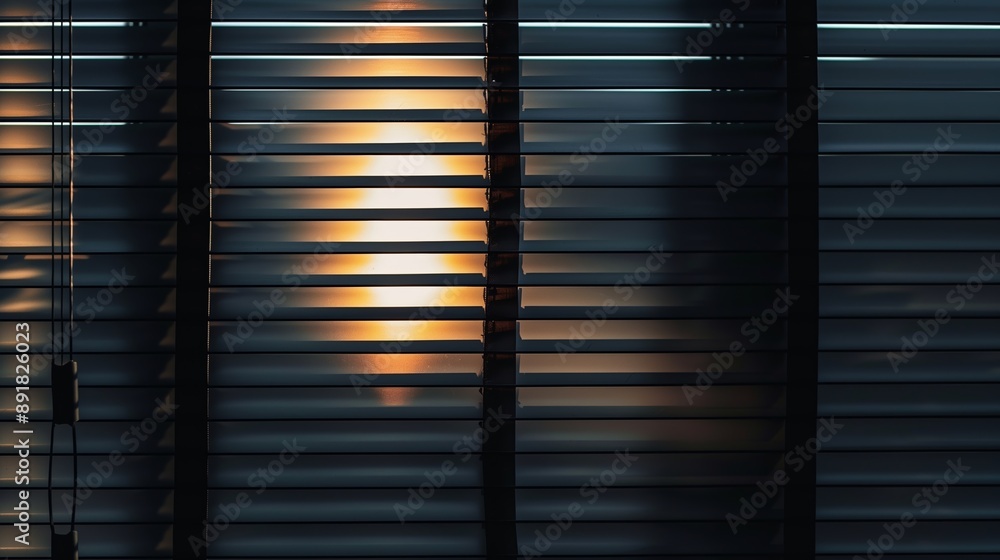 Poster a close-up view of a window with blinds closed
