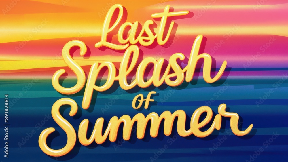 Poster a colorful poster with the words lost splash of summer, ai