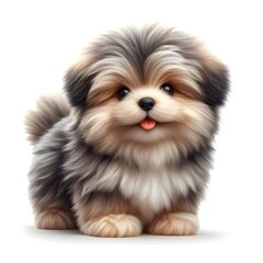 Adorable plush animal isaolated on white backround