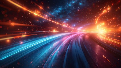 Obraz premium Abstract Representation of Speed and Light