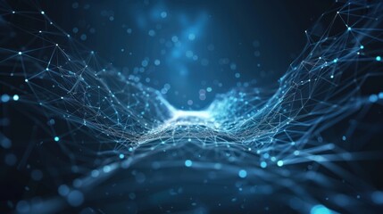 Abstract Blue Network Visualization