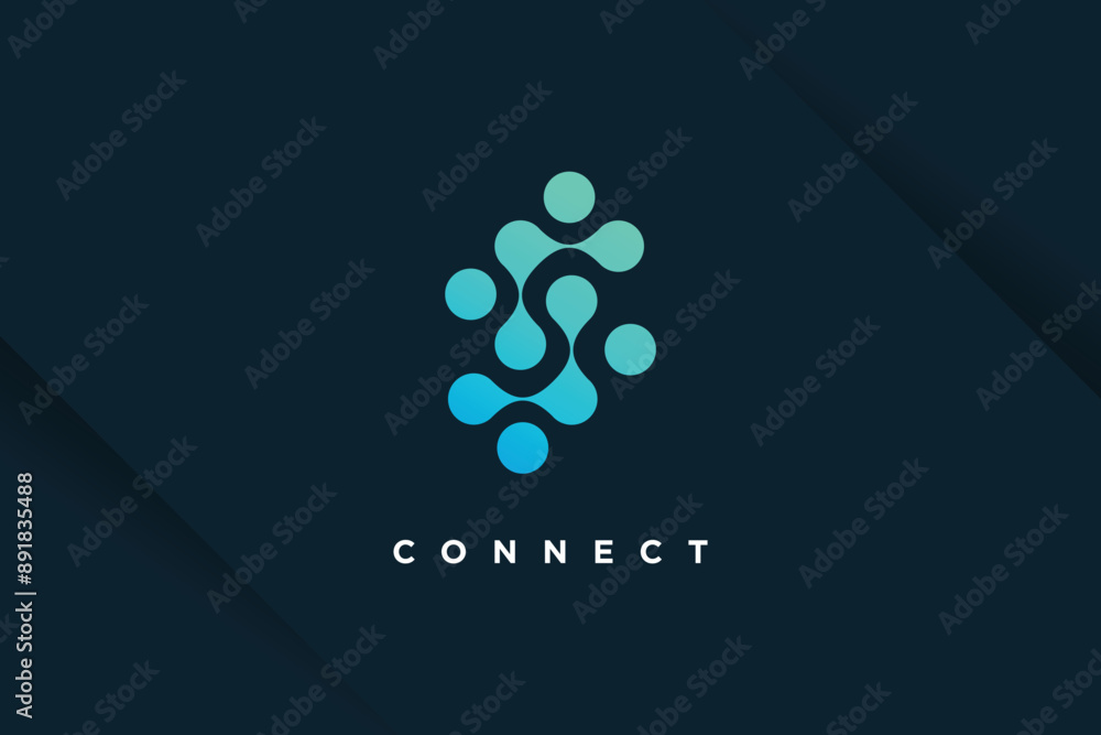 Poster molecul tech design element vector idea with modern concept