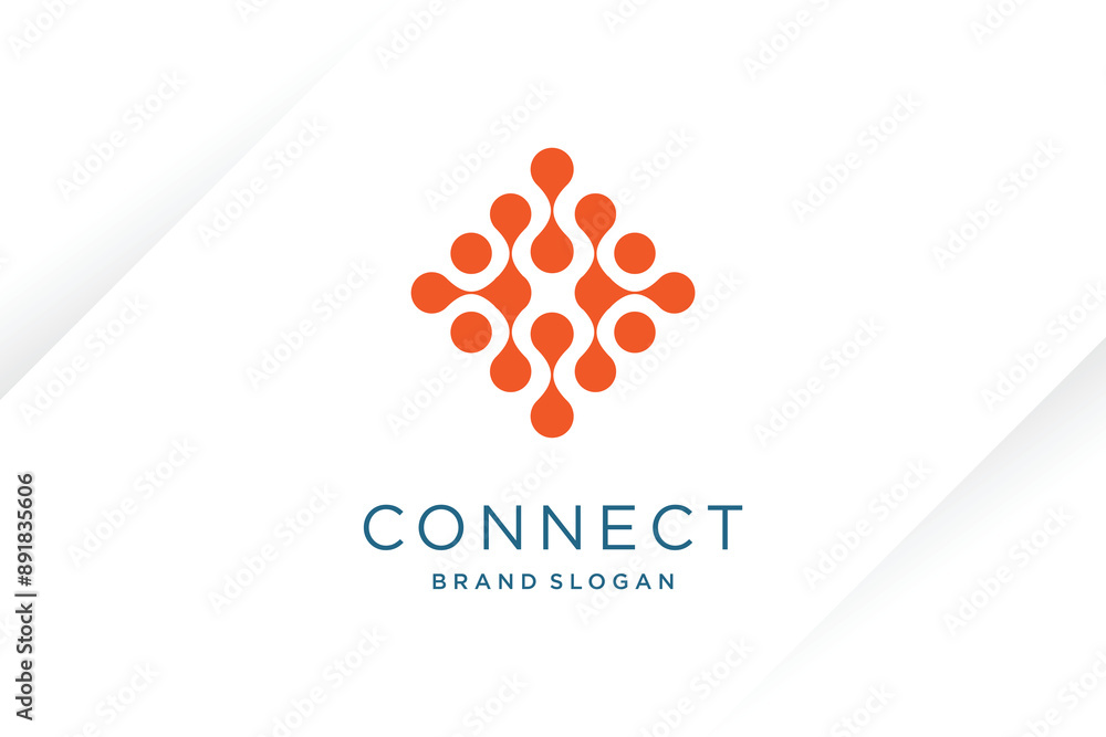 Poster molecul tech design element vector idea with modern concept