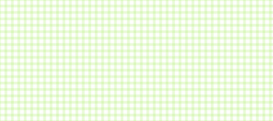Green and white plaid fabric background	