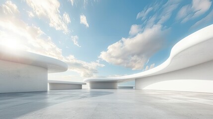 Obraz premium Modern Architectural Design with Sky View