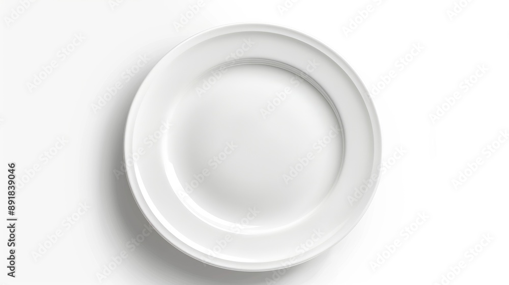 Poster grey circle plate isolated on white background with clipping path