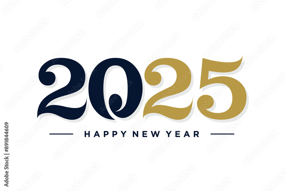 Poster 2025 design element idea with creative unique concept high resolution vector