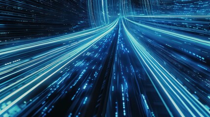 Abstract Digital Tunnel of Light