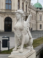 Statue near the Belvedere Palace complex in Vienna, Austria.