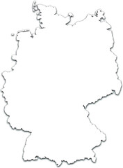 GERMANY MAP OF GERMANY WITH ITS STATES AND DIVISIONS WITH FLAG