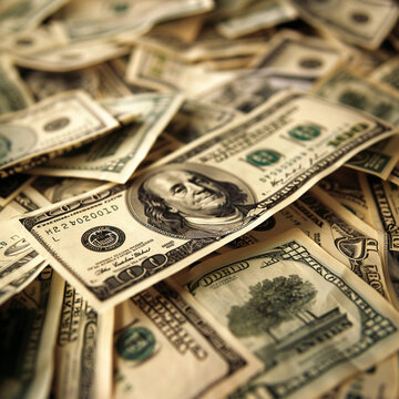 money wealth benjamin franklin close up hundred dollar bill currency pile moola cha-ching simple visual graphic resource business