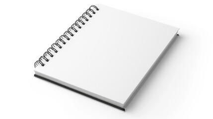 Realistic spiral notebook on white background