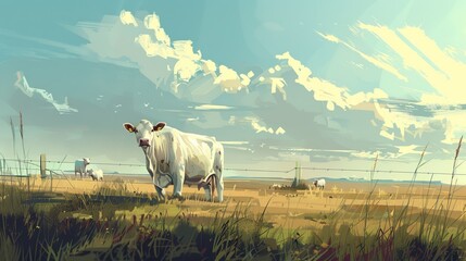cow on a meadow