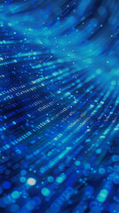 dark blue neon vibrant textured background 3d rendered horizontal vibrant blue neon technology pixels coding codes atmosphere