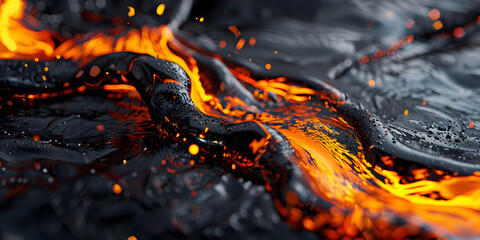 Burning lava abstract background