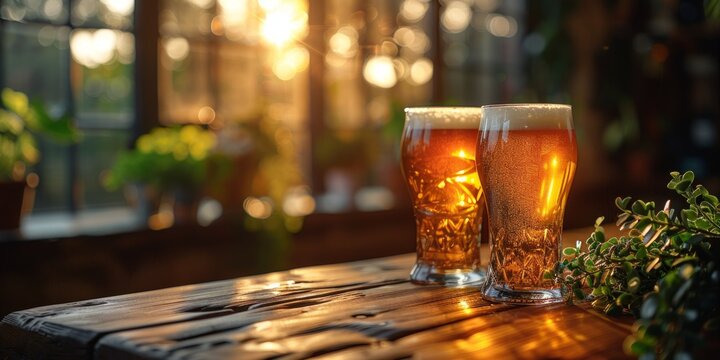 National Drink Beer Day frothy beer mugs, September 28th