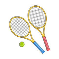 Tennis racket and ball