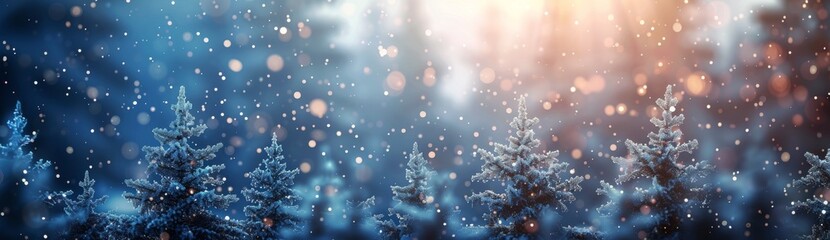 Fototapeta premium Snowy Forest Scene