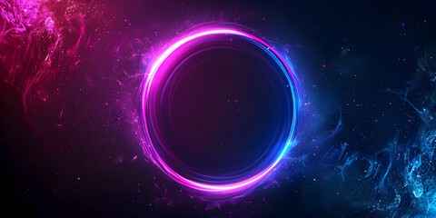 Neon abstract circle