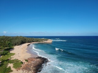 Ariel Shot of Shipwreck Beach, Koloa, Hawaii