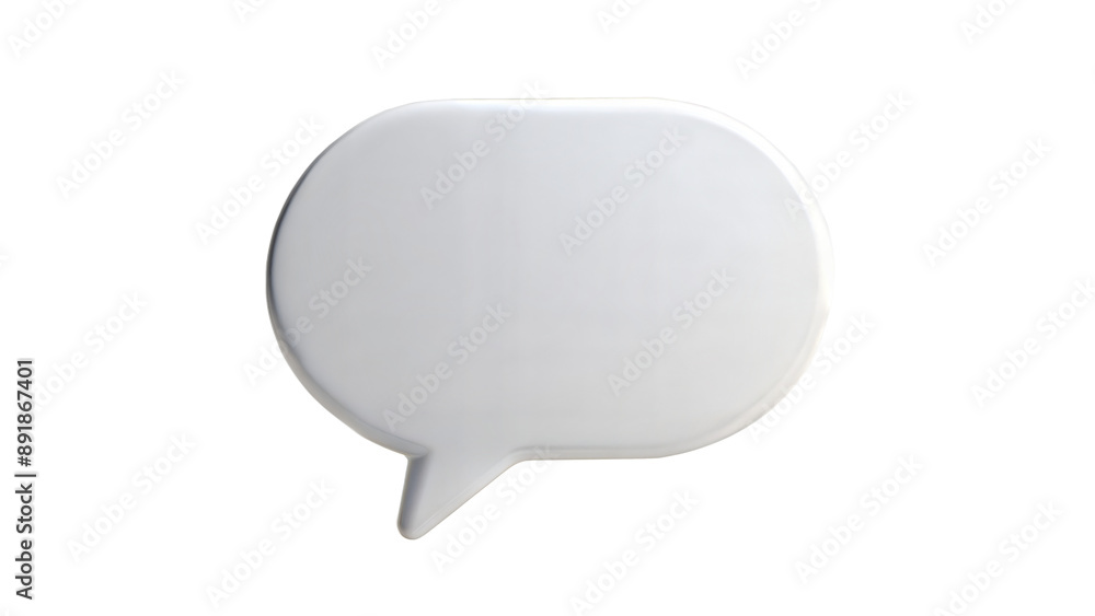 Poster white speech bubble with tail pointing left