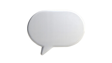 White Speech Bubble with Tail Pointing Left